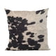 thumbnail image 1 of Cojín decorativo Plutus Brands estampado animal de piel de vaca negra, 1 of 9