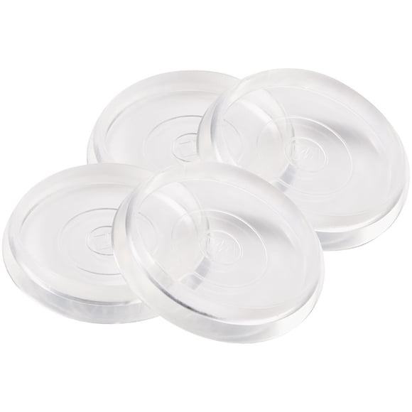 Furniture Caster Cups SoftTouch, redondo, 1.81 pulgadas, juego de 4 unidades, transparentes