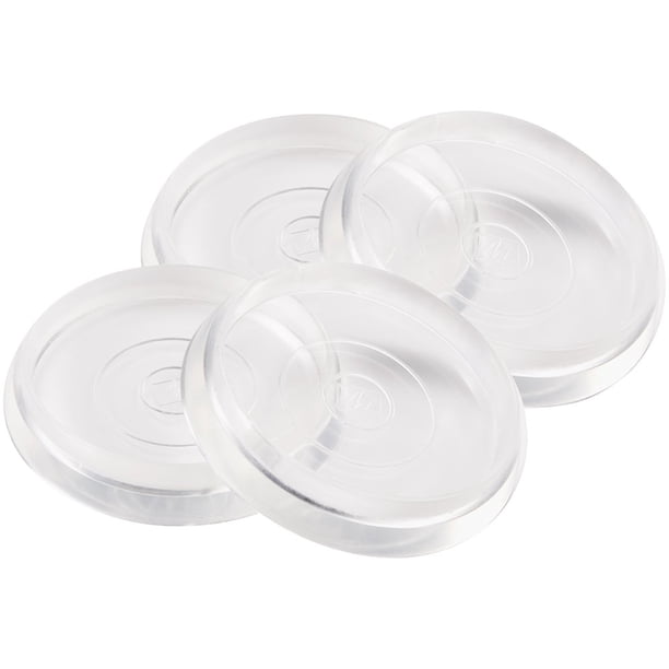 Furniture Caster Cups SoftTouch, redondo, 1.81 pulgadas, juego de 4 unidades, transparentes