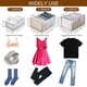 thumbnail image 2 of Organizador de ropa lavable para armario, 3 divisores de cajones, organizador de compartimentos, caja de almacenamiento para armario, cajón de ropa plegable, organizador de separación de malla para mu, 2 of 7