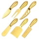 thumbnail image 1 of Juego de Herramientas para Queso de Cocina, rebanador de Queso, Cubiertos para Queso, espátula para Pastel, Herramientas de Cocina, Juego de Queso, pa 6 uds dorado, 1 of 5