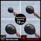 thumbnail image 3 of Globos PartyWoo negros de látex mate, 12 pulgadas, 101 unidades, 3 of 3