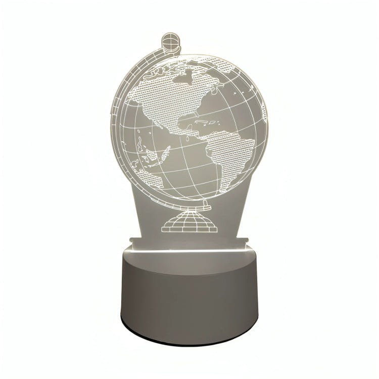 Genérico - Lámpara Led De Mesa 3d Usb Luz Globo