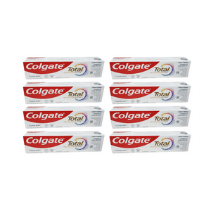 Pack 8 Colgate Total Clean Mint 150 Ml Protección Completa 24 Hrs
