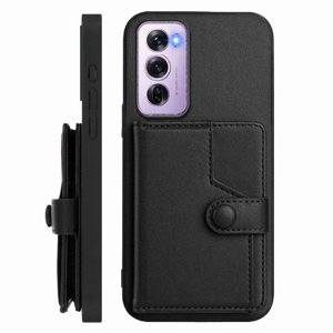 Foxdock Funda Para Oppo Reno 12 Pro Con Bloqueo Rfid - Diseño Elegante Con Cierre De Botón