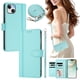 thumbnail image 2 of iPhone 14 Plus Funda Billetera con Cierre Magnético, Verde Claro, 2 of 6