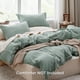 thumbnail image 2 of Juego de fundas de edredón para cama, color verde salvia, tamaño king, 3 piezas, 2 of 9