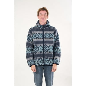 Polemic - Poleron Polar Sherpa Full Cierre Y Gorro Azul Wi8313 Junior