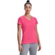 thumbnail image 1 of Camiseta Under Armour Mujer Tech Cuello en V Manga Corta Cerise XS, 1 of 3