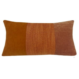 Hebra - Cojin Patchwork Rectangular Terracota 30X50