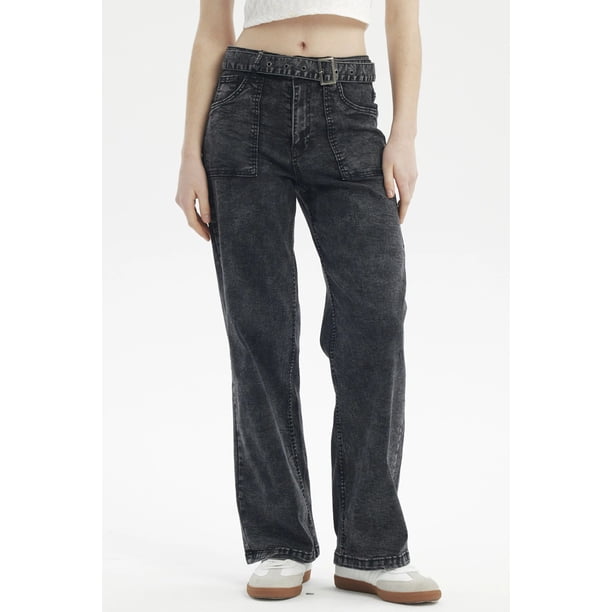 Jeans Mujer Calce Recto Negro - lV