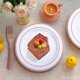 thumbnail image 2 of Platos de postre WELLIFE de plástico dorado rosa, 16 cm, 240 piezas, 2 of 7
