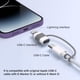 thumbnail image 2 of Adaptador USB C tipo C a Lightning certificado MFi, paquete de 4 unidades, 27 W, 2 of 7