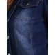 thumbnail image 5 of INSPIRE CHIC Chaqueta de Mezclilla para Mujer de Regreso a Clases con Mangas Cortas Abullonadas y Cuello Vuelto Chaqueta de Jean Negro Azul S, 5 of 6