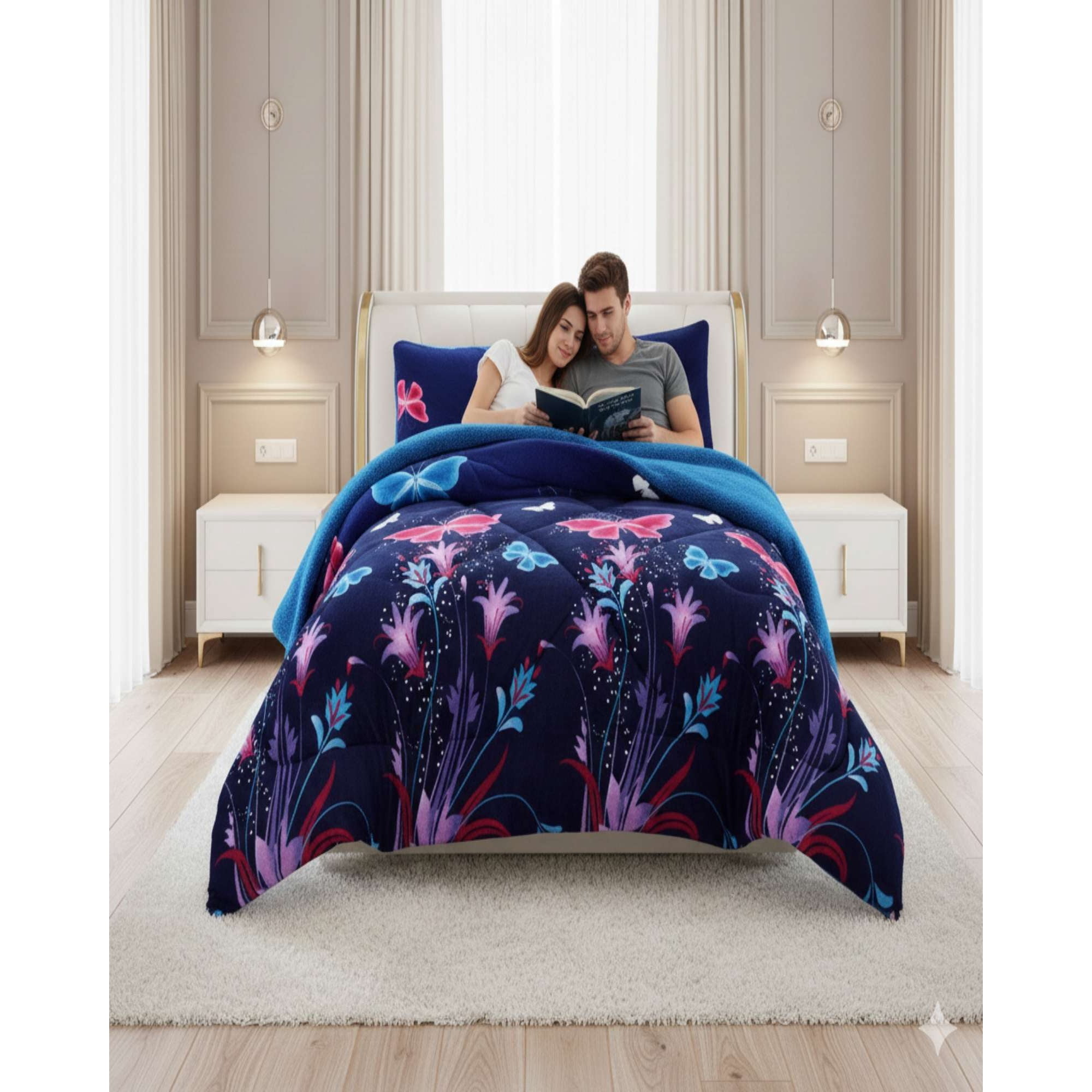 Mylhogar - Cubrecama Plumón Chiporro 2 Plazas Extra Suave Térmico Premium