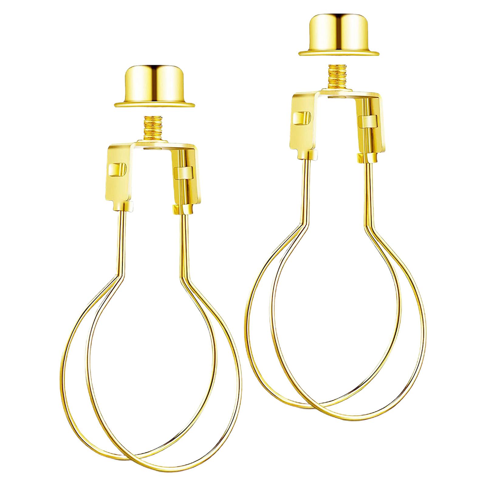 Magideal - 1 Par De Lámparas De Pantalla, Adaptador De Clip De Bombilla Con Soporte De Fijación, Convertidor De Piezas De Ajuste Para Luz De Techo, Lámpara Están Oro