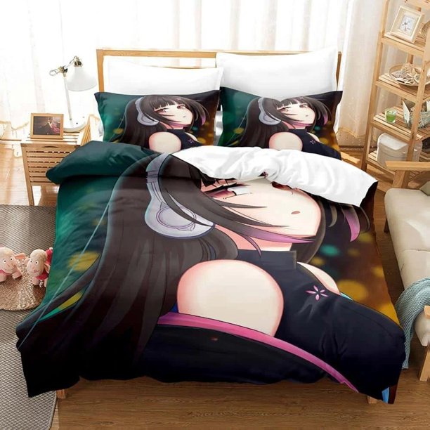 Hana Yomeguri Bedding Set Bed Set Adult Kid Bedroom Duvet cover Sets Kawaii Bed Sheet Set Bed Sheets