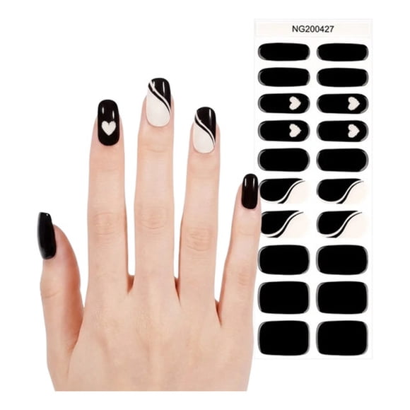 Stickers de gel para uñas UV Nordvik Beauty Corazones