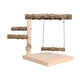 thumbnail image 1 of Soporte para juegos de loros para mascotas, parque infantil para pájaros, centro de actividades para cacatúas, soporte de entrenamiento para pájaros, rama de madera, 1 of 5