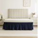 thumbnail image 1 of suxuMhao Falda de Cama Elástica Envolvente con Volantes Tamaño Queen, Negro Azul - Colchón de 60x80 Pulgadas Compatible con Caída de 15 Pulgadas, Falda de Ropa de Cama de 1 Pieza para Decoración de, 1 of 3