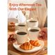 thumbnail image 3 of Juego de 6 tazas de café Sweese 300 ml blancas apilables, 3 of 6