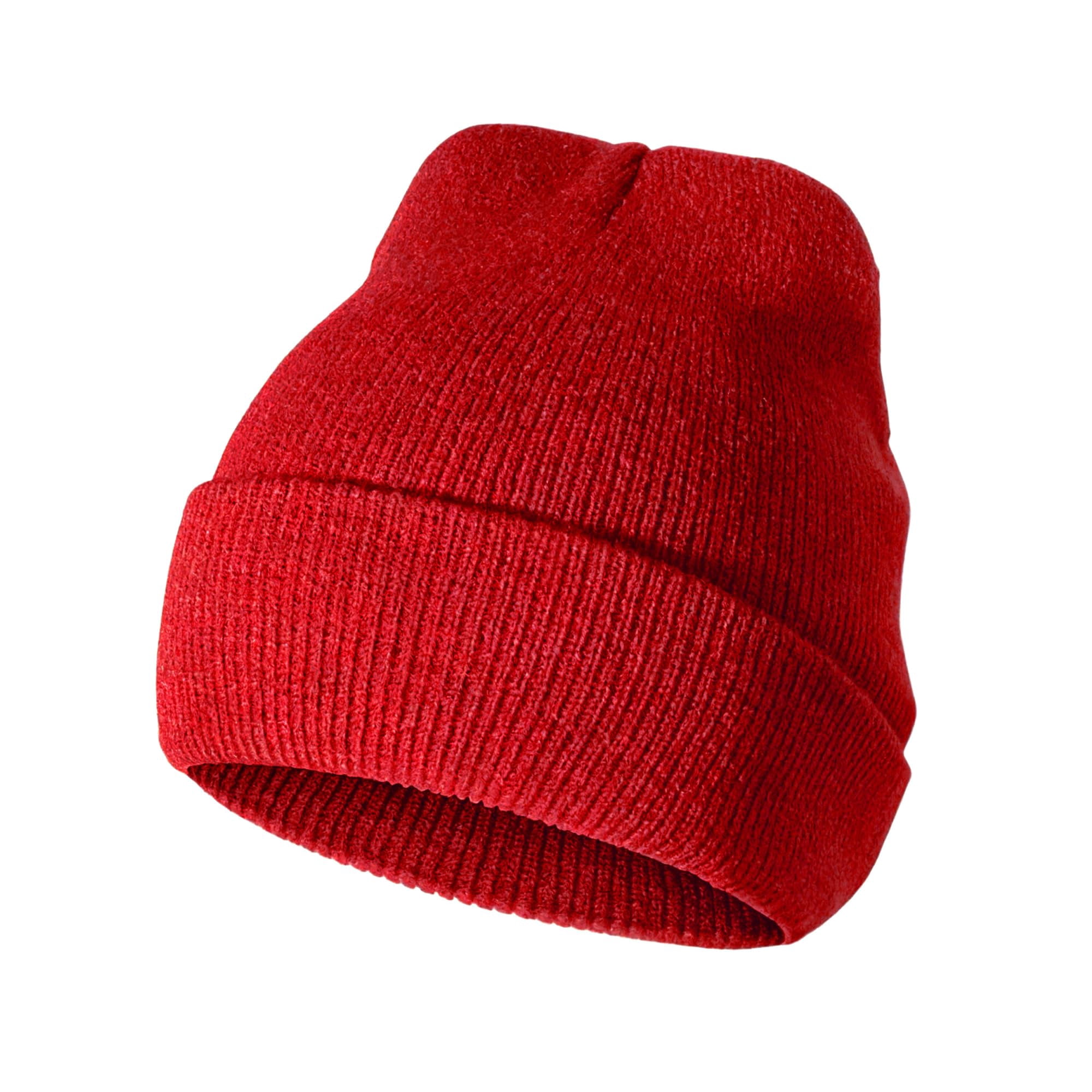 Gorro Beanie Scotamalone Rojo Tejido Con Puño Unisex