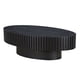 thumbnail image 2 of Modern Handcraft Drum Coffee Table Length 43.7 inch Ellipse Coffee Table for Living Room,Oval Small Coffee Table with Sturdy Pedestal,Black MDF, 2 of 3