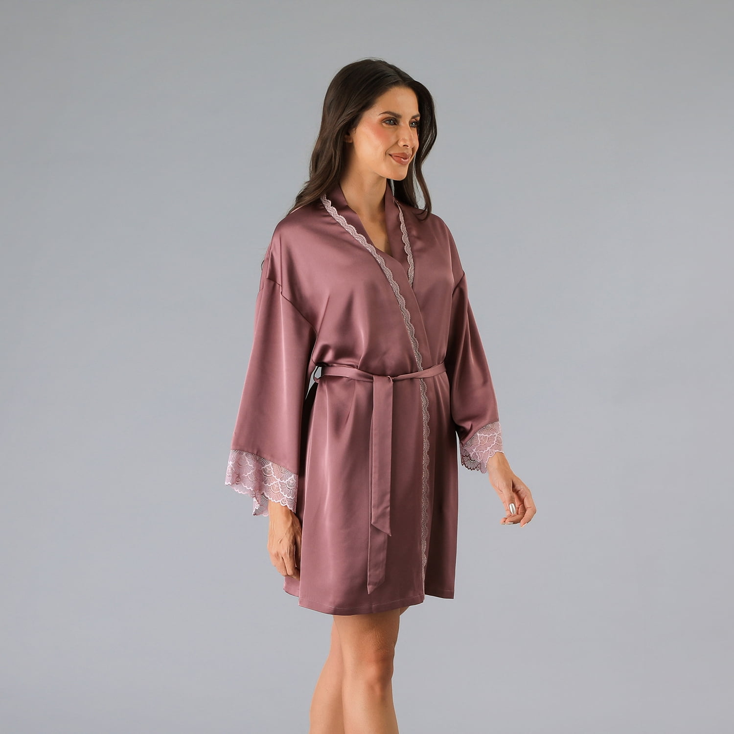 Bata Satin Encaje Flores Mujer 33954-272