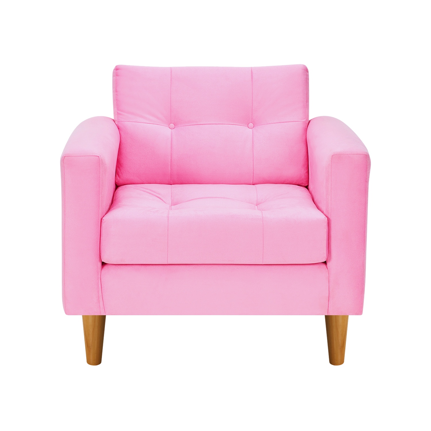Bodevir - Sofa Retro 1C Felpa 04 Rosado