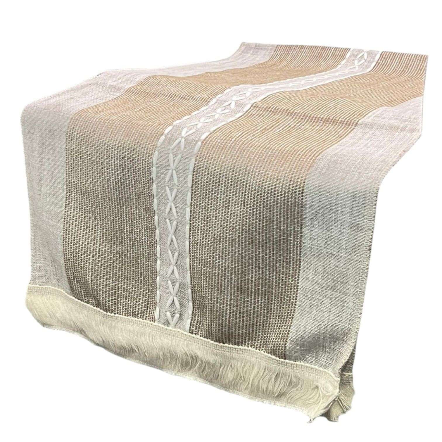Oem - Mantel Camino De Mesa Rectangular Tejido Bordado 180x37cm