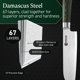 thumbnail image 2 of Cuchillo HexClad Santoku de 18 cm, acero damasco y hoja completa, 2 of 4