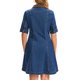 thumbnail image 3 of INSPIRE CHIC Vestidos de Jean para Mujer Vintage con Cuello, Botones, Manga Corta, Ajustado y Acampanado, Vestido de Mezclilla M Azul, 3 of 6