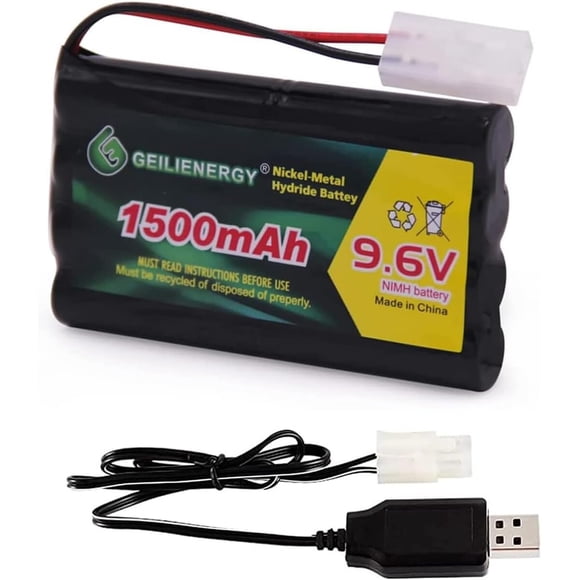 Batería NiMH 9.6V 1500mAh para Auto RC Conector Tamiya