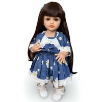 Genérico - Muñeca Bebé Realista De 55 Cm 100% Silicon Con Vestido Y Accesorios