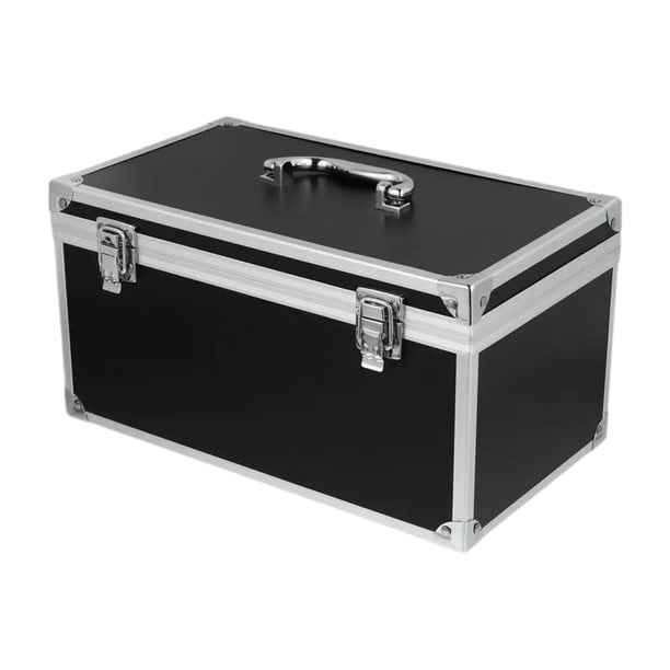 Caja de herramientas de aleación de aluminio Caja de transporte de múltiples múltiples metal Metal Contenedor de instrumentos Case de herramientas pre 29 cm x 16 cm x 15 cm