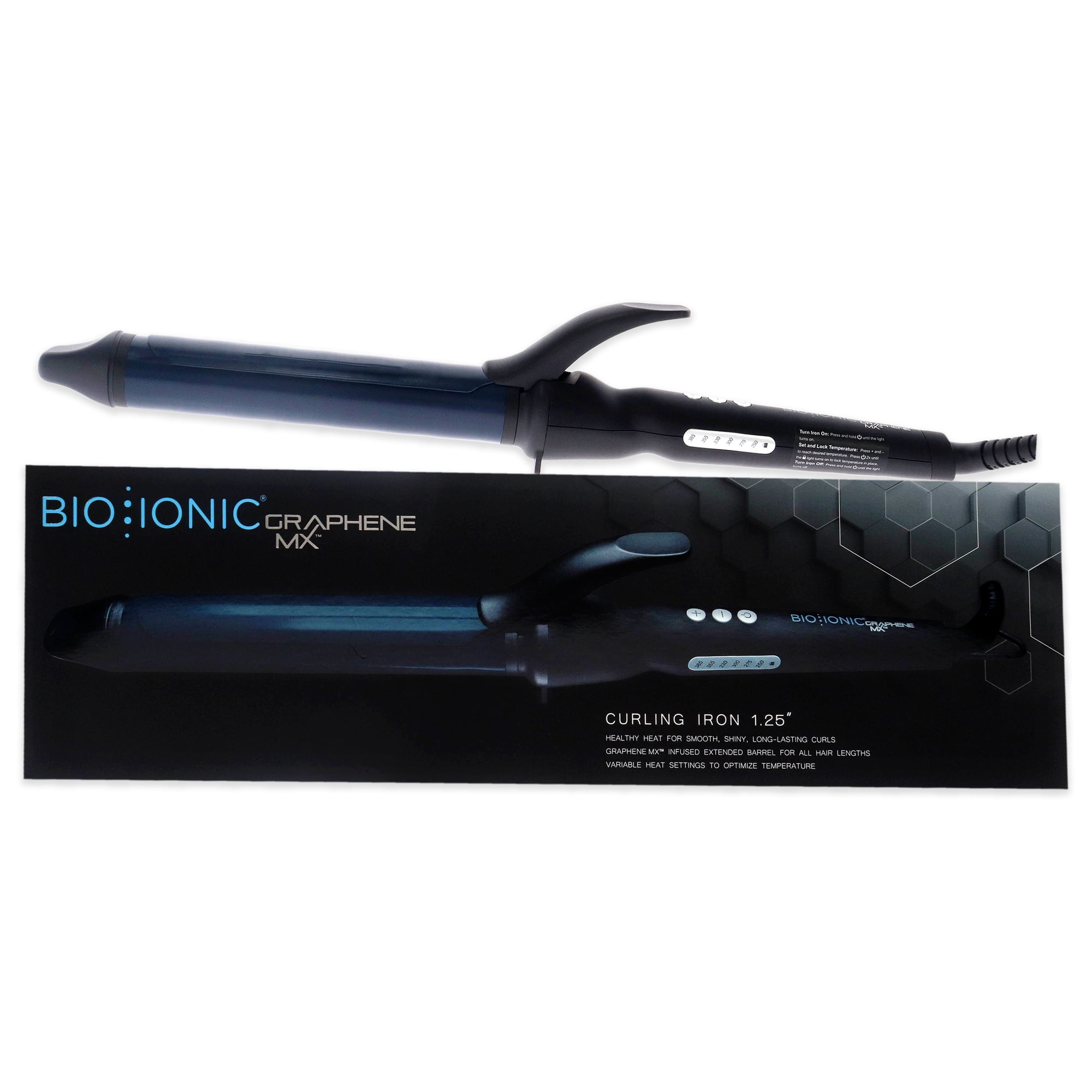 Rizador Bio Ionic Graphene Mx Azul 1,25 Pulgadas Mujer