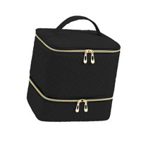 Magideal - Bolsa De Almacenamiento Portátil Para Esmalte De Uñas, Caja De Almacenamiento De Viaje Resistente Para Esmalte De Uñas, Estuche De Transporte De Esmal Negro