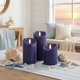thumbnail image 5 of Velas sin llama Elyrae azul marino de cera real con LED y control remoto, 3 piezas, 5 of 9