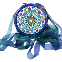 Magideal - Pandereta De 6 Pulgadas, Instrumento Musical De Percusión, Tambor De Mano Para Niños, Juguete Educativo Musical Para Fiesta, Ktv, Festival Infantil, Azul