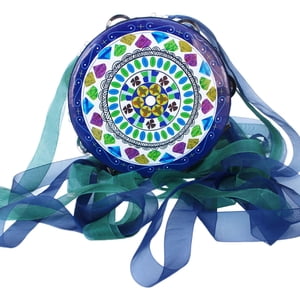 Magideal - Pandereta De 6 Pulgadas, Instrumento Musical De Percusión, Tambor De Mano Para Niños, Juguete Educativo Musical Para Fiesta, Ktv, Festival Infantil, Azul