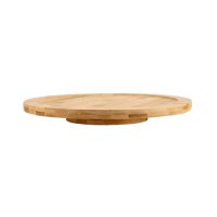 Magideal - Soporte Para Tartas, Plato Giratorio, Mesa De Postre, Tablero Giratorio, Plato Para Servir De Madera, Bandeja Giratoria De Madera Para Mesa De Comedor 25Cm