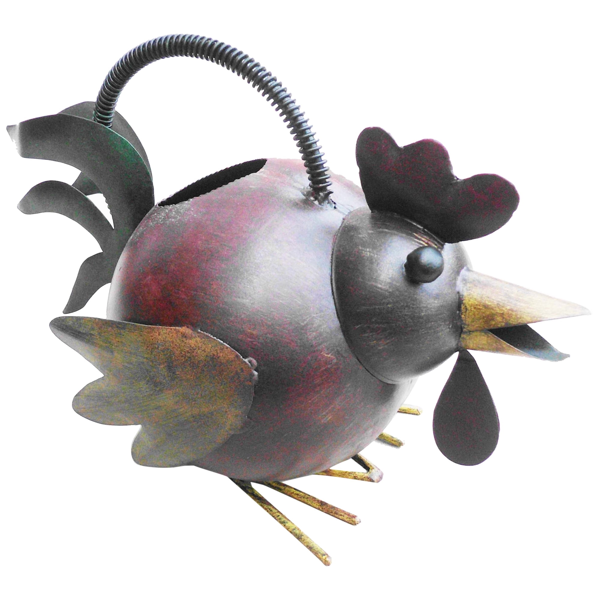 D-art Collection - Regadera De La Colección D-art Con Forma De Gallo De Hierro Para Decoración De Jardín