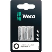 Wera - Set 3 Puntas Hex-Plus 4.0 / 5.0 / 6.0 X 25 Mm