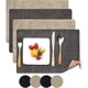 thumbnail image 1 of Set 4 Individuales + 4 Posavasos Impermeables Antimanchas 2 En 1 Jaspeado, 1 of 8