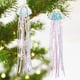 thumbnail image 5 of Adornos navideños de medusas de cristal, decoración costera para árbol de Navidad, juego de 4, adornos colgantes de cristal, 33 cm, decoración playera para árbol de Navidad., 5 of 5
