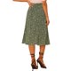 thumbnail image 3 of INSPIRE CHIC Faldas Midi de Mujer Cintura Elástica Campesina A-Line Faldas Florales Ditsy Verde Militar XL, 3 of 6