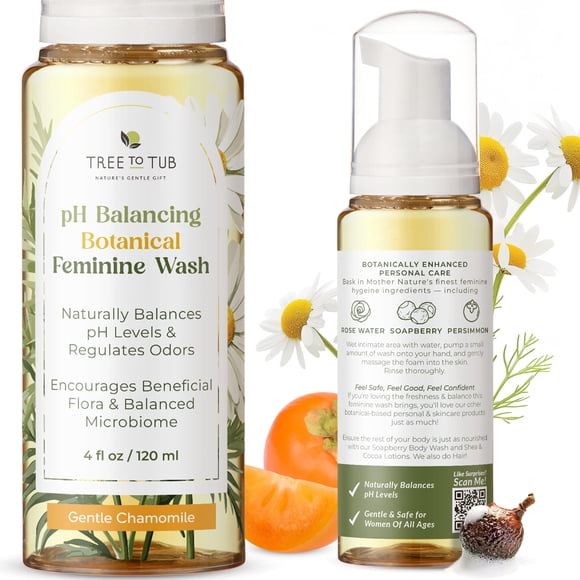 Limpiador íntimo femenino Tree to Tub con pH balanceado, sin fragancia