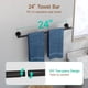 thumbnail image 3 of Juego de accesorios de baño USHOWER de acero inoxidable negro mate, 3 of 9
