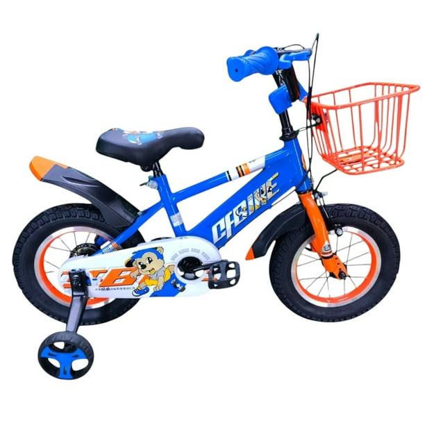 Bicicleta Aro 12 Infantil Cfbike Azul/Naranjo Lider