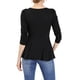 thumbnail image 3 of INSPIRE CHIC Blusas de Mujer de Manga Larga con Escote Redondo y Peplum Casual M Negro, 3 of 8